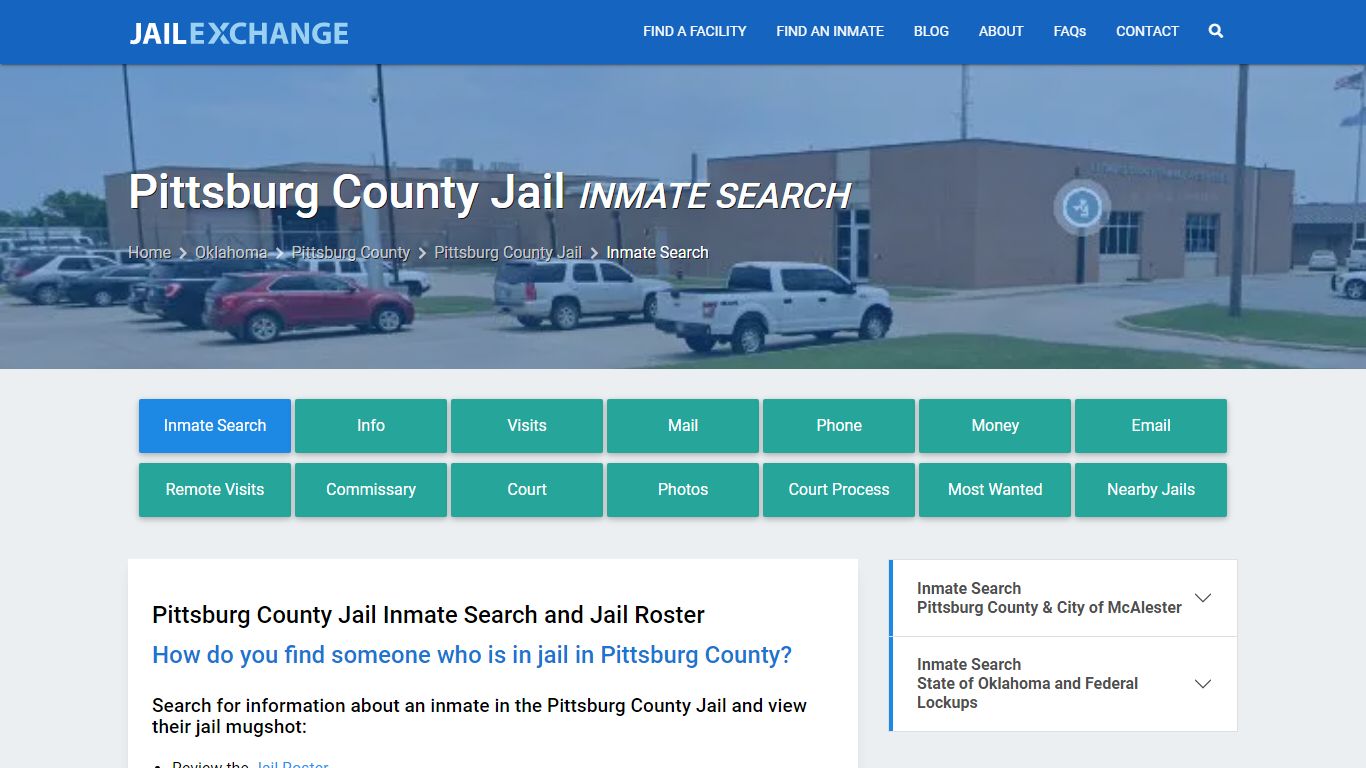 Inmate Search: Roster & Mugshots - Pittsburg County Jail, OK